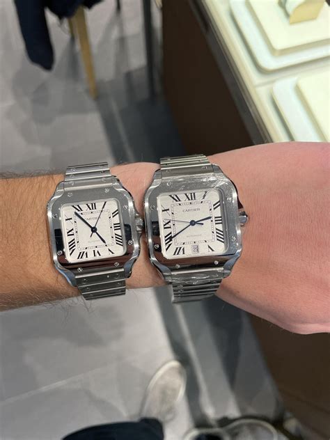 cartier santos large vs medium|cartier santos medium review.